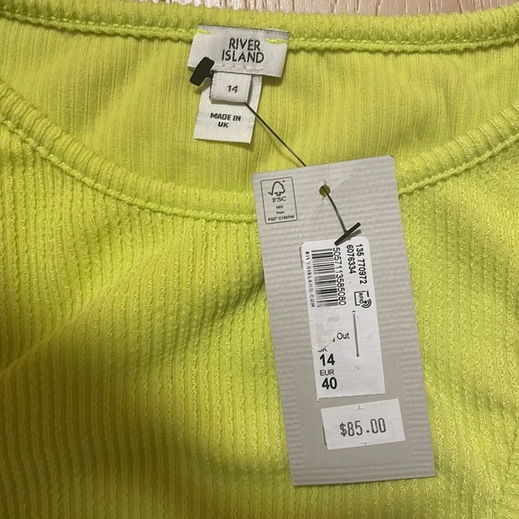 River Island Allie Cutout Rib-Knit Mini Bodycon Dress, UK sz 14 / US sz 10 - Picture 10 of 16